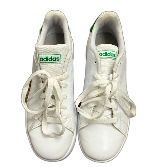 Adidas Advantage White and Green Shoes Size 5